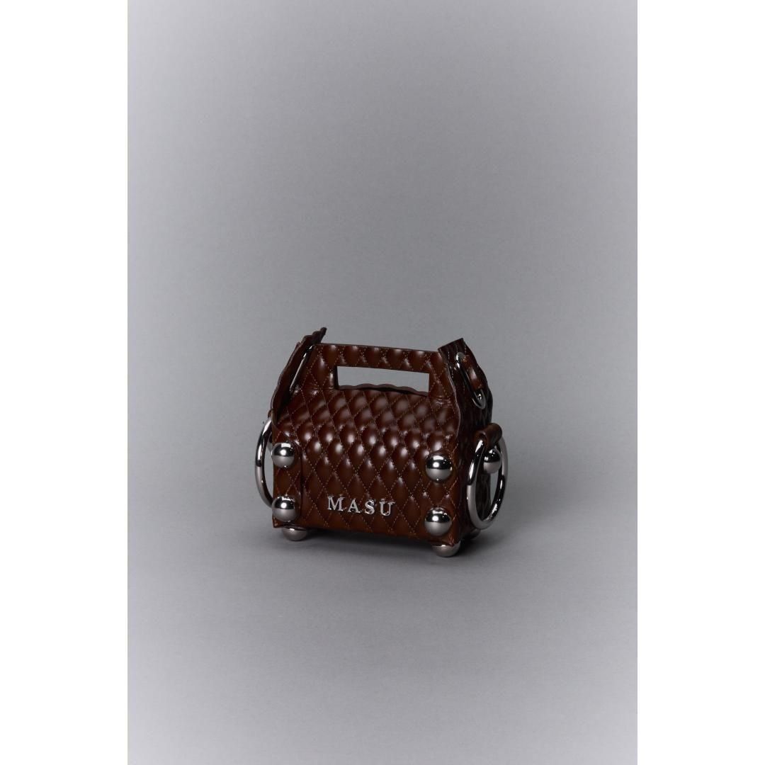 MASU ケーキバック　ミニ　24AW【訳あり】 エムエーエスユー MASU Leather Cake Mini Bag （BLACK） 通販