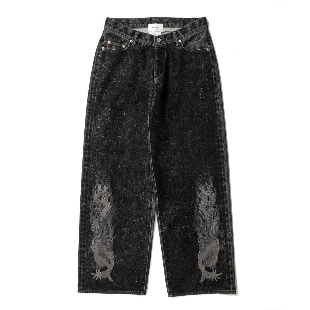 doublet|ダブレット FLOCKED DENIM EMBROIDERED PANTS (25AW20PT325)