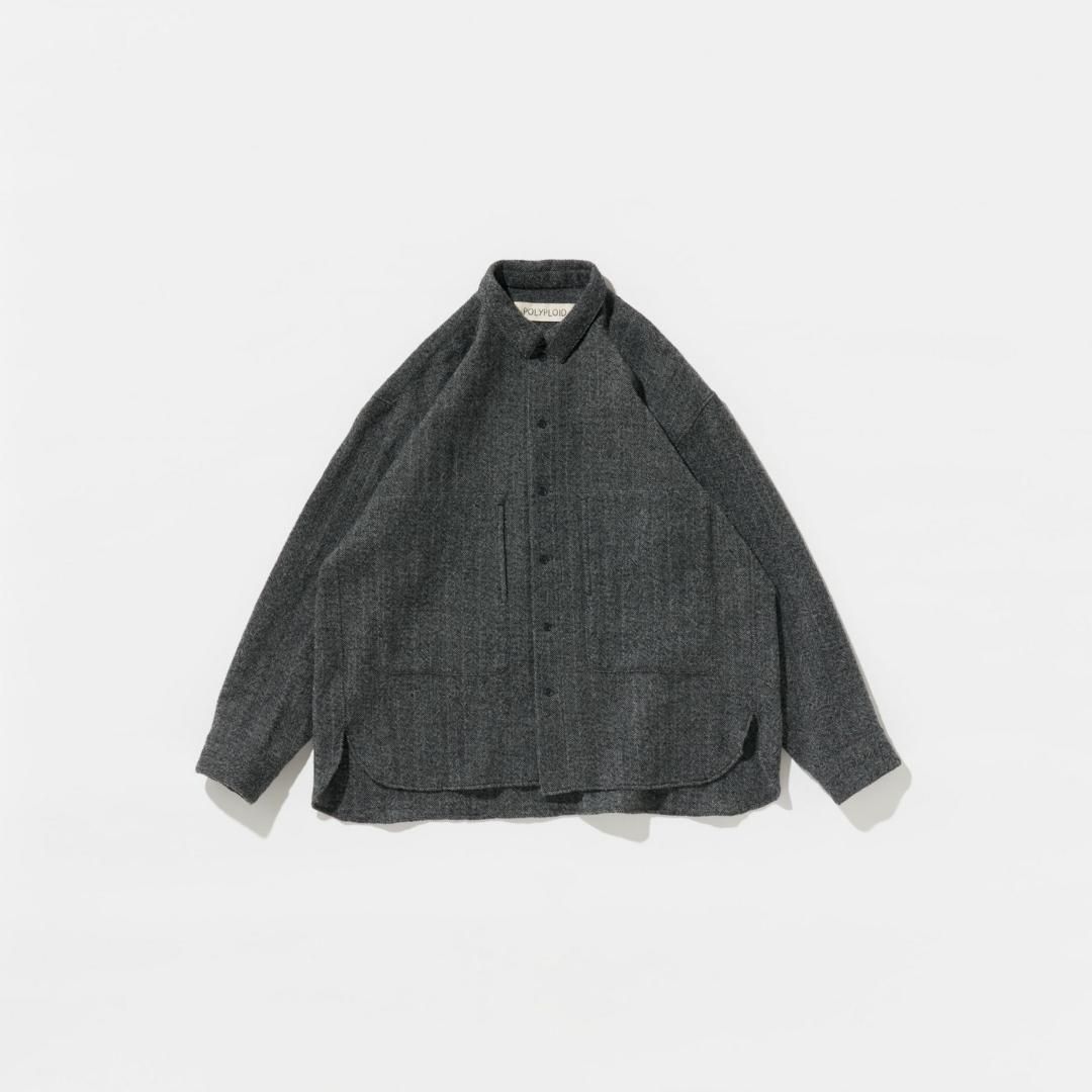 POLYPLOID | ポリプロイド SHIRT JACKET C CHARCOAL (C-5-001-055)