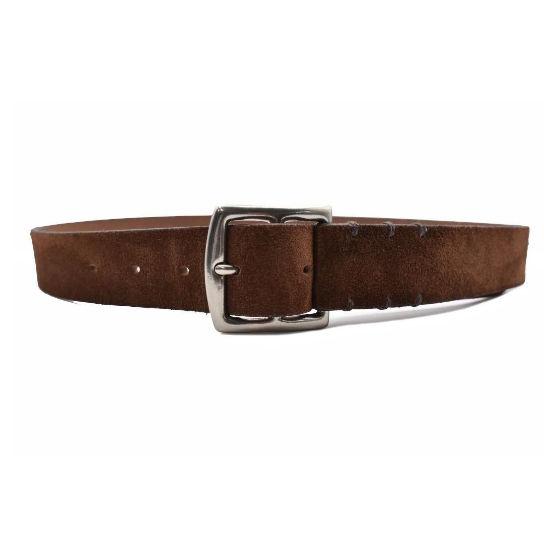 MINEDENIM 【マインデニム】Suede Leather Belt DBR,BLK (LBT-016)