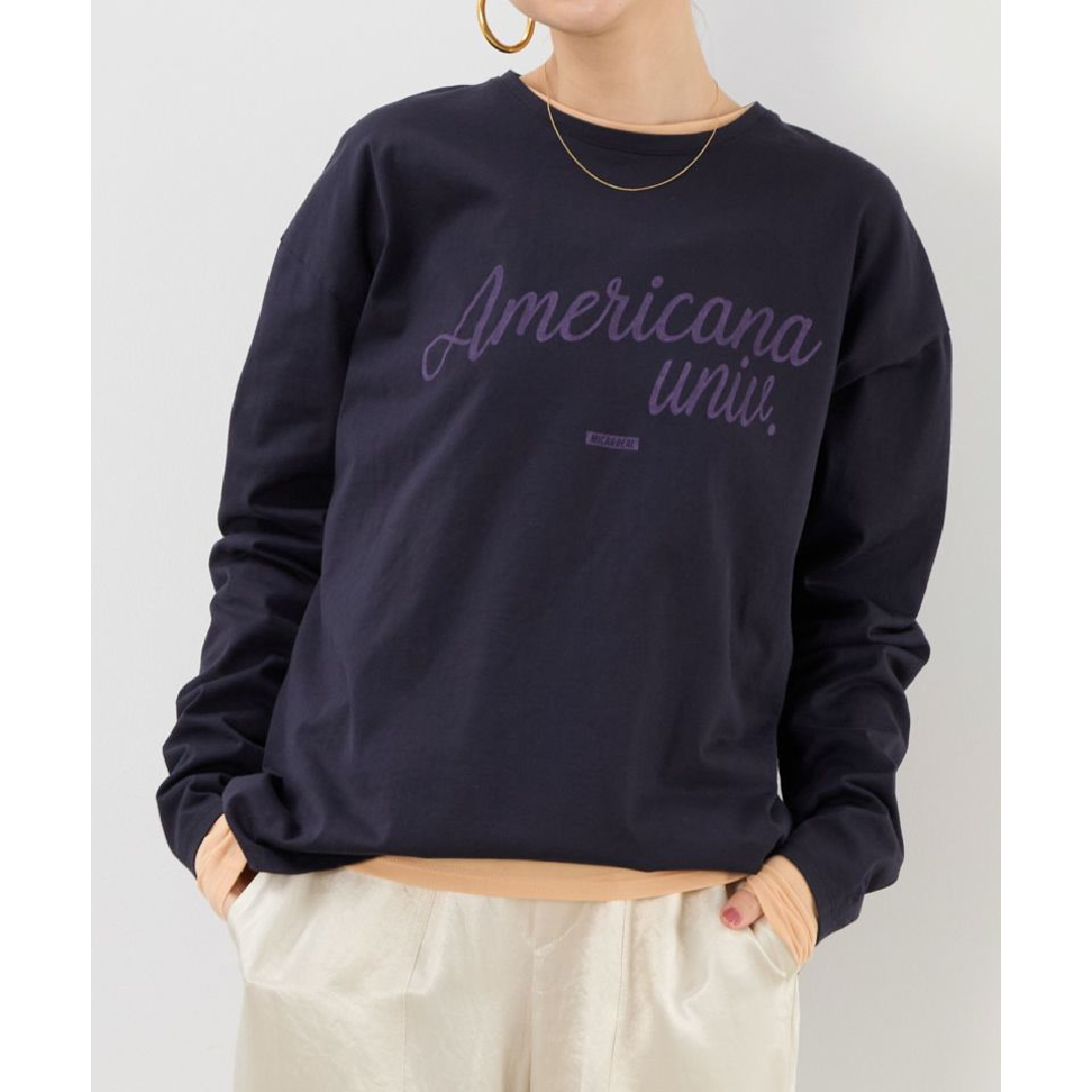 AMERICANA FOR MICA&DEAL ブラック　トレーナー AMERICANA FOR MICA&DEAL ブラック トレーナー AMERICANA FOR