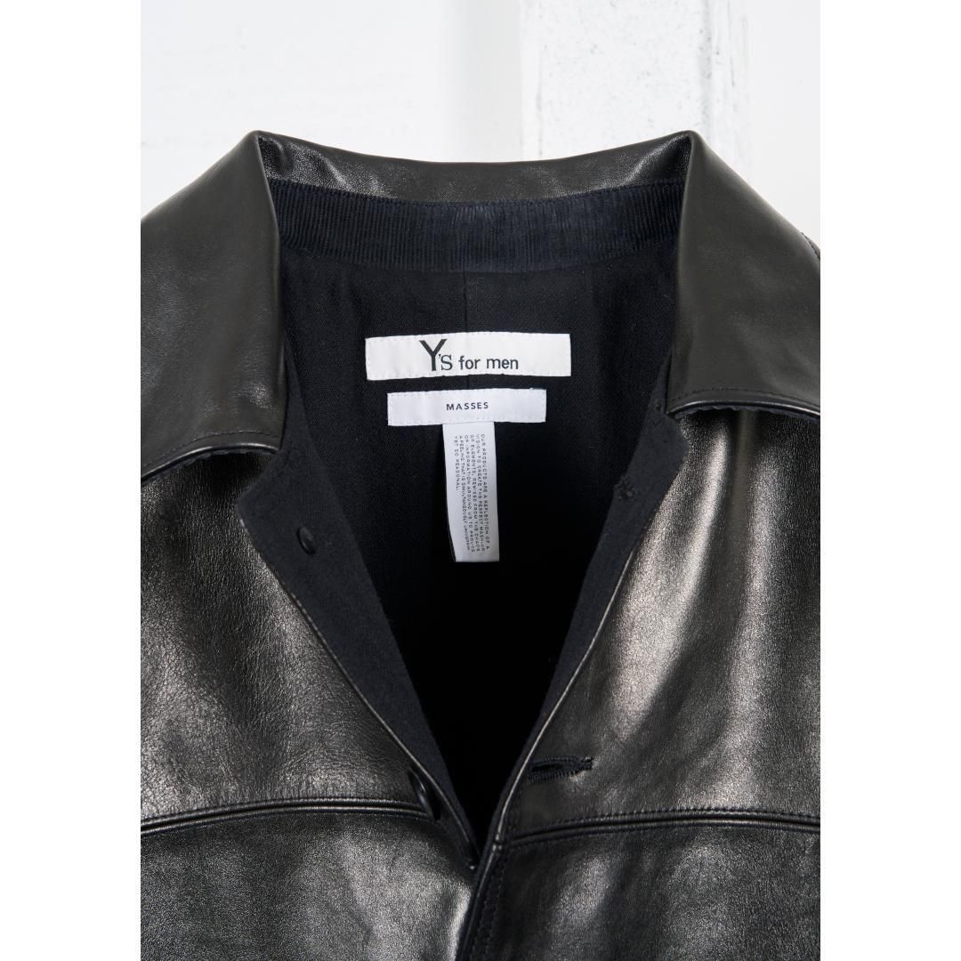 MASSES | マシス× Y's for men LEATHER CAR COAT BLACK