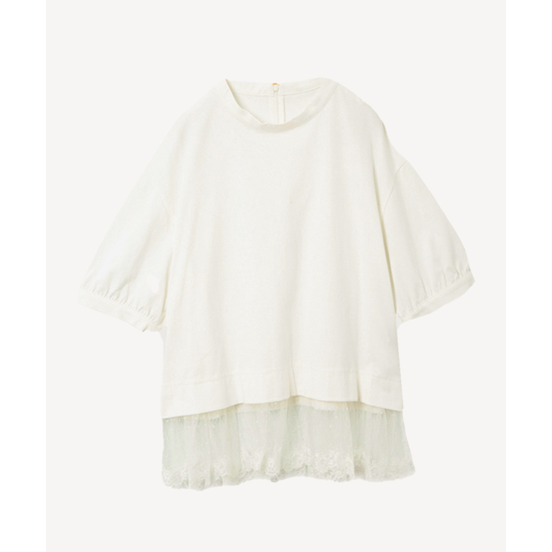 MUVEIL 【ミュベール】天竺レースプルオーバー white (MA253UTS007)