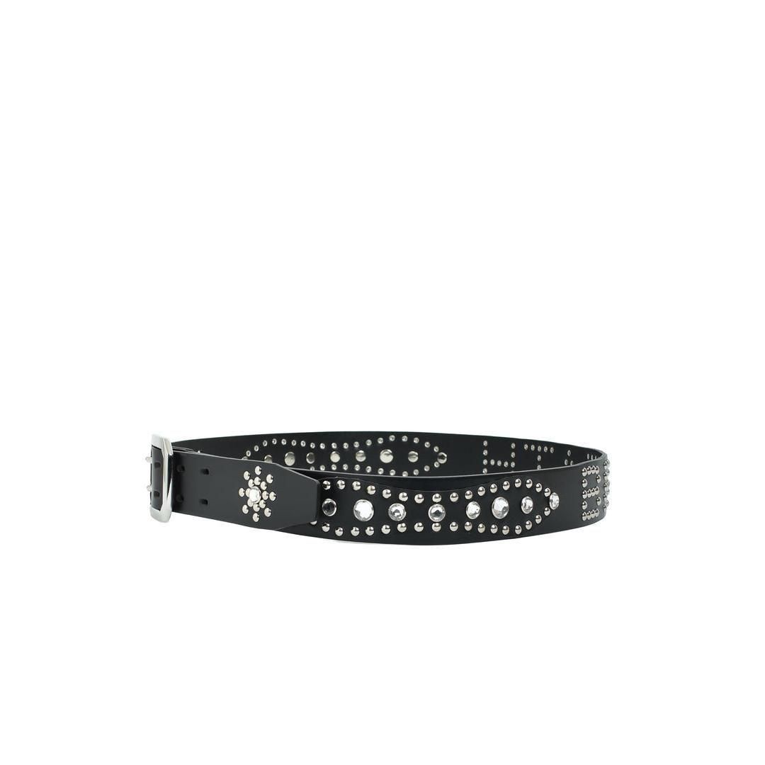 BREATH|ブレス STUDS LOGO BELT / BLACK x BLACK (2521977726062)
