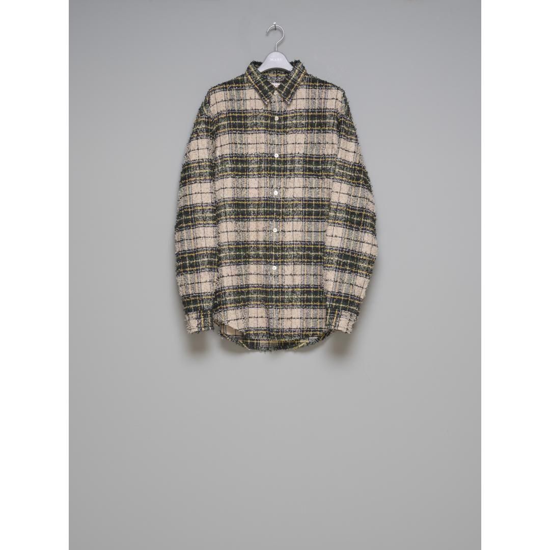 MASU 25AW　shaggy plaid shirt 46 green MASU 25AW shaggy plaid shirt 46 green