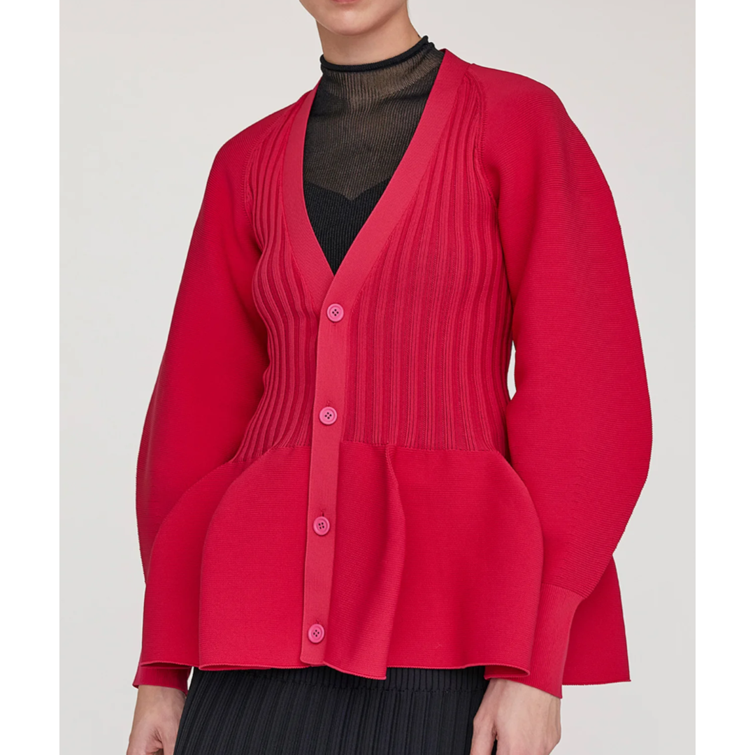CFCL 【シーエフシーエル】 POTTERY PUFF SLEEVE CARDIGAN VIVID