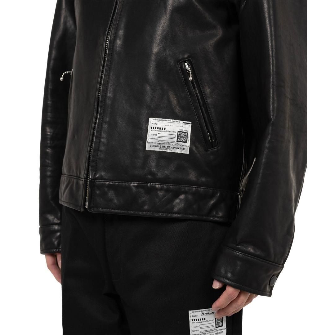 モネ　Bジャケット　黒 丸尾末広×MADARANINGEN HORSE LEATHER BIKER JACKET | GALAXY