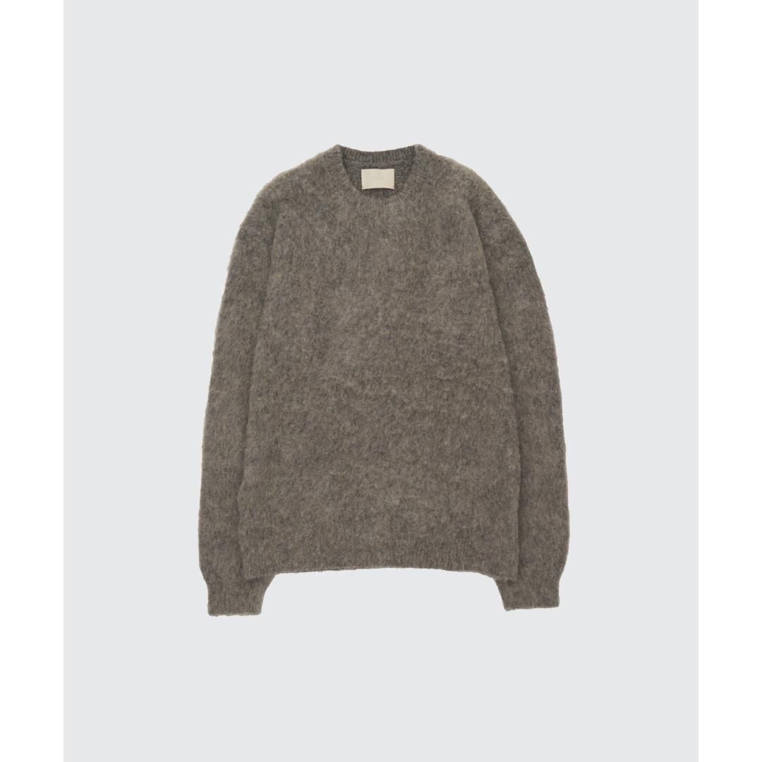 YOKE|ヨーク 3Color Mix Baby Alpaca Crewneck Sweater CHARCOAL