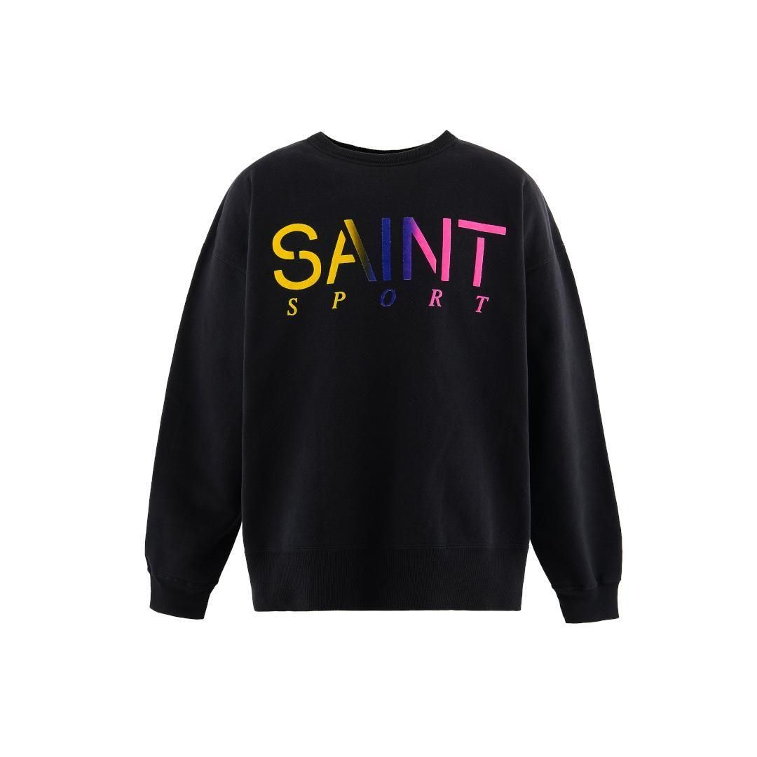 【Saint Mxxxxxx】SP_CRW KNIT / I AM A / BLACK 要在庫確認 SAINT Mxxxxxx 【セントマイケル】 CRW NECK SWET/SAINT SPORT