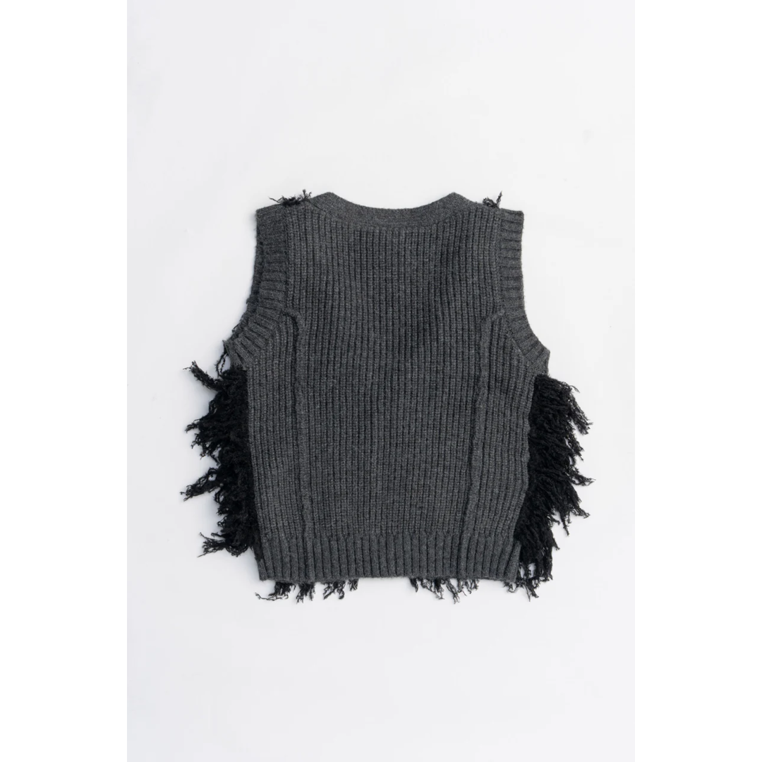 PRANK PROJECT 【プランクプロジェクト】Fluffy Knit Vest BLACK