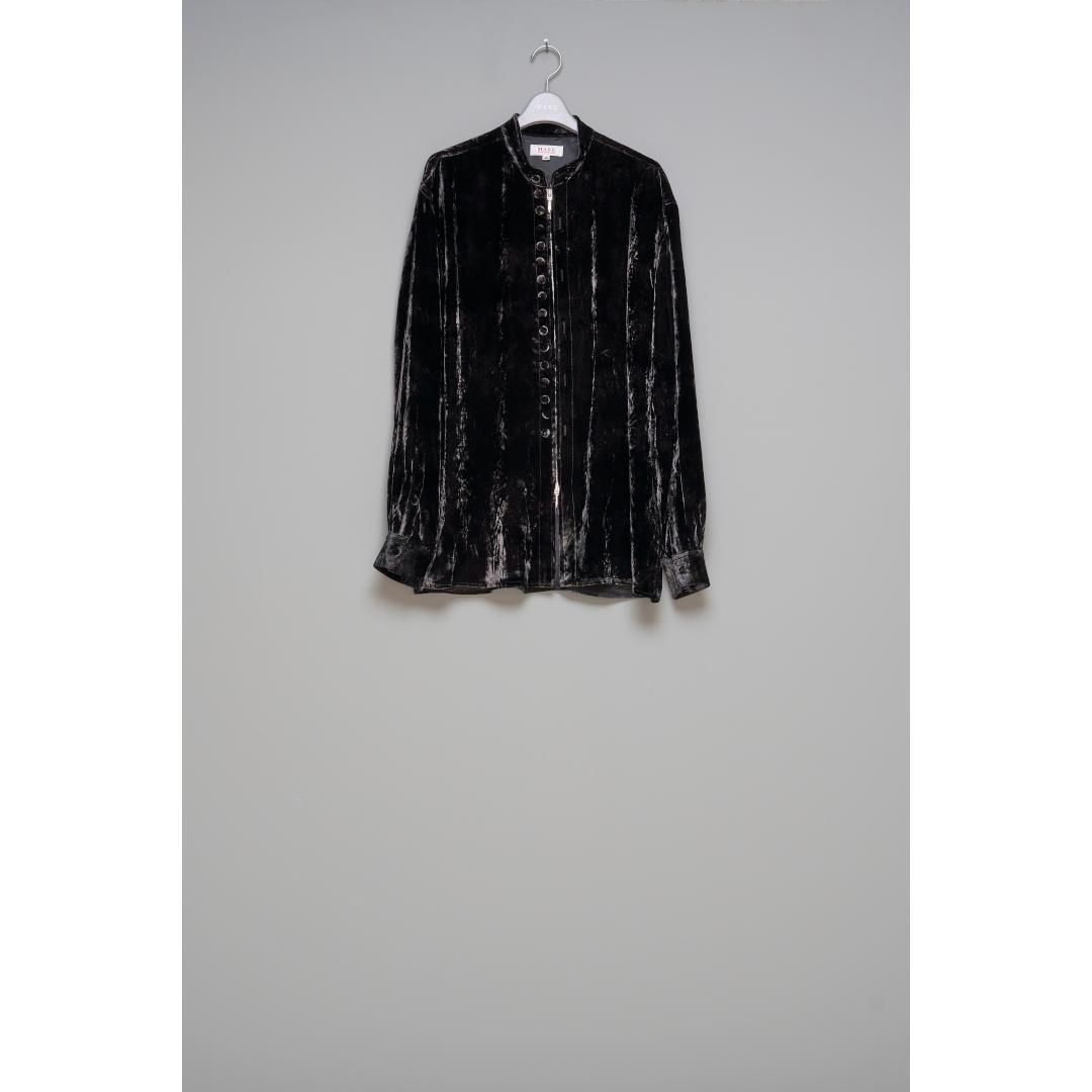 MuU様 MASU | エムエーエスユー VICTORIAN ZIP-UP SHIRT WHITE , BLACK