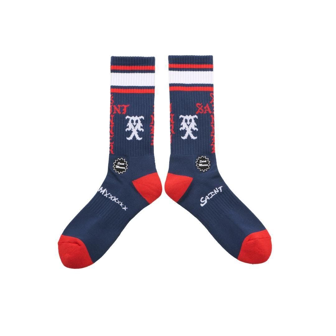 SAINT MXXXXXX セントマイケル SM-A23-0000-045 SAINT Mxxxxxx 【セントマイケル】 SOCKS/SINNER/BLUE+RED (SM