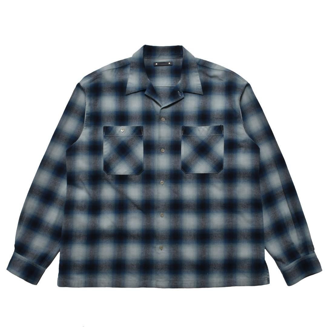 MINEDENIM | マインデニム C.Flannel Ombre Open Collar SH RPT