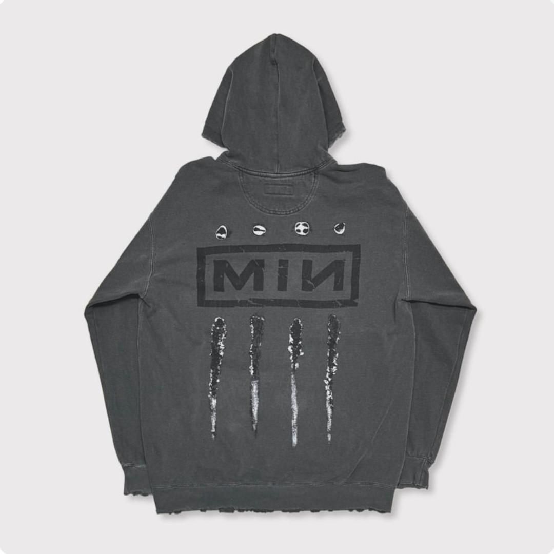 トップス minus BOOTLEG CREW SWEAT DAGED BLACK fit=scale-down,w=1200