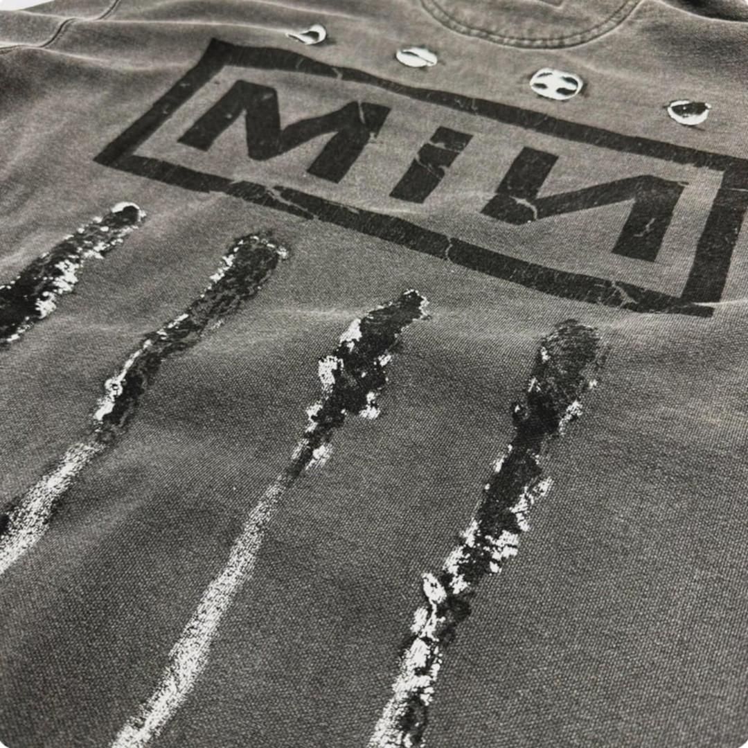 MINUS | マイナス Bootleg Zip Up Hoodie With Damaged (SHINE) (M-P1-BG8)