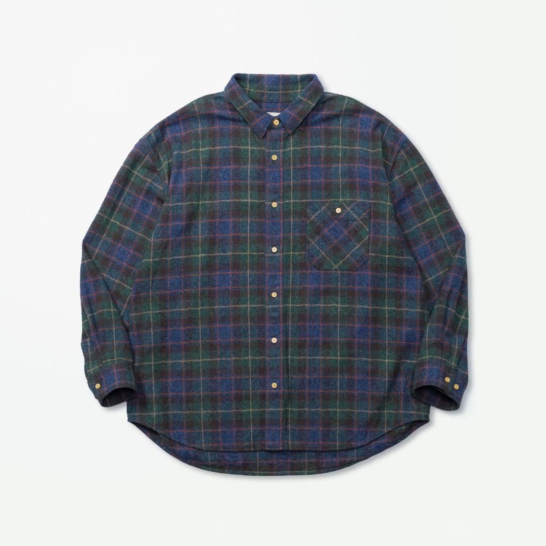 madness マッドネス MADNESS|マッドネス VTG BRUSHED TWEEDY BD SHIRT MULTI (25FW-SH-JST2