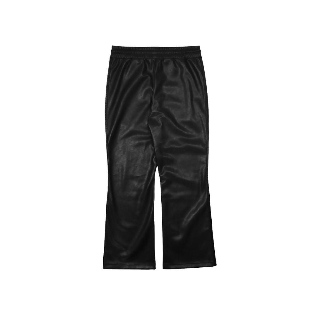 LAST NEST | ラスト ネスト Faux Leather Track Pants / Black