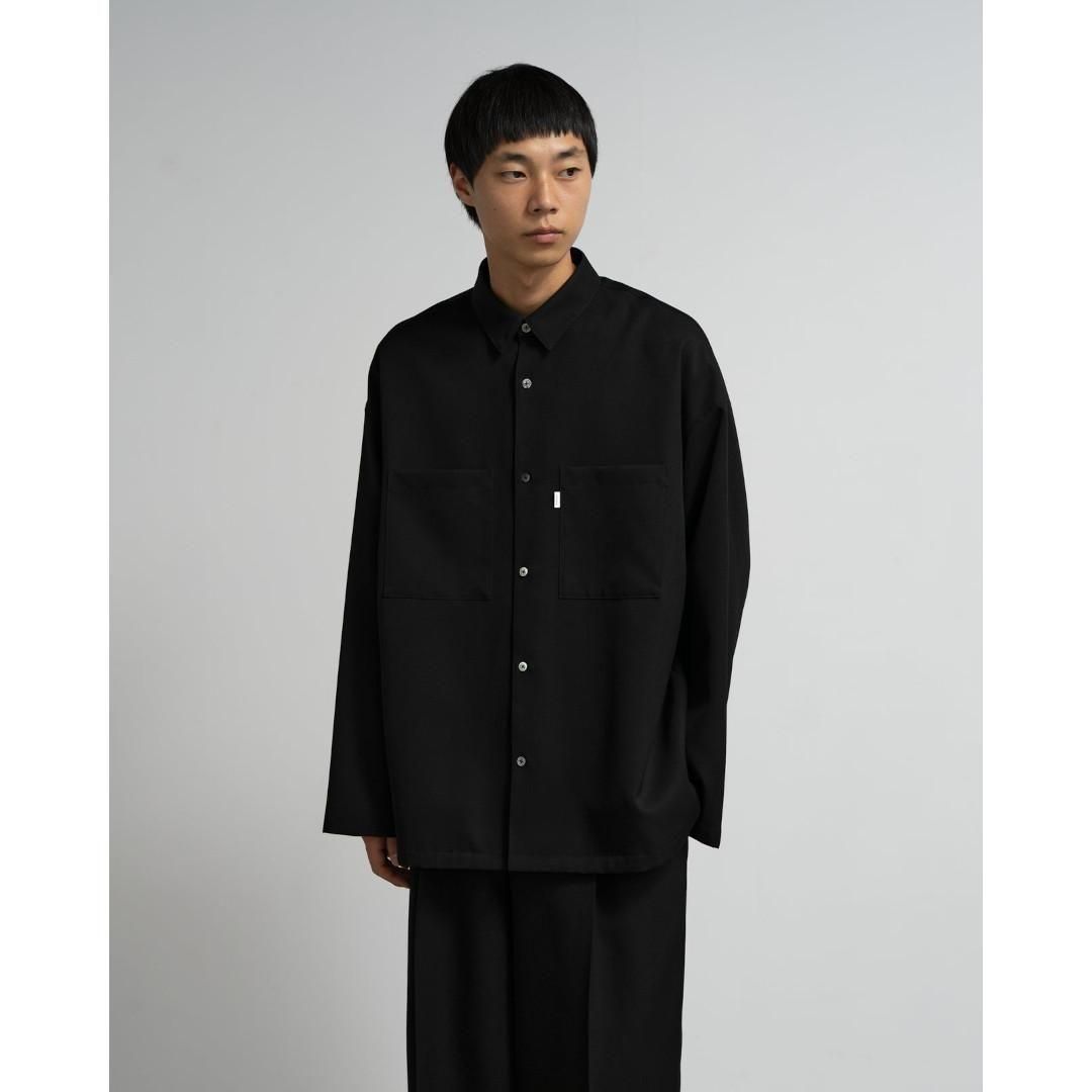 Graphpaper | グラフペーパー Scale Off Wool Box Shirt BLACK (GM254