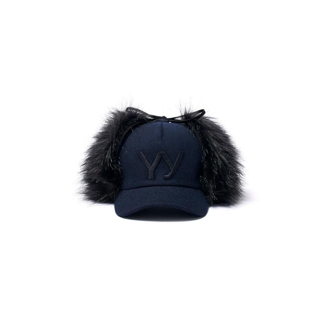 OPEN YY | オープンワイワイ FAUX FUR EARFLAP CAP, BLUE (YY254AC003G)