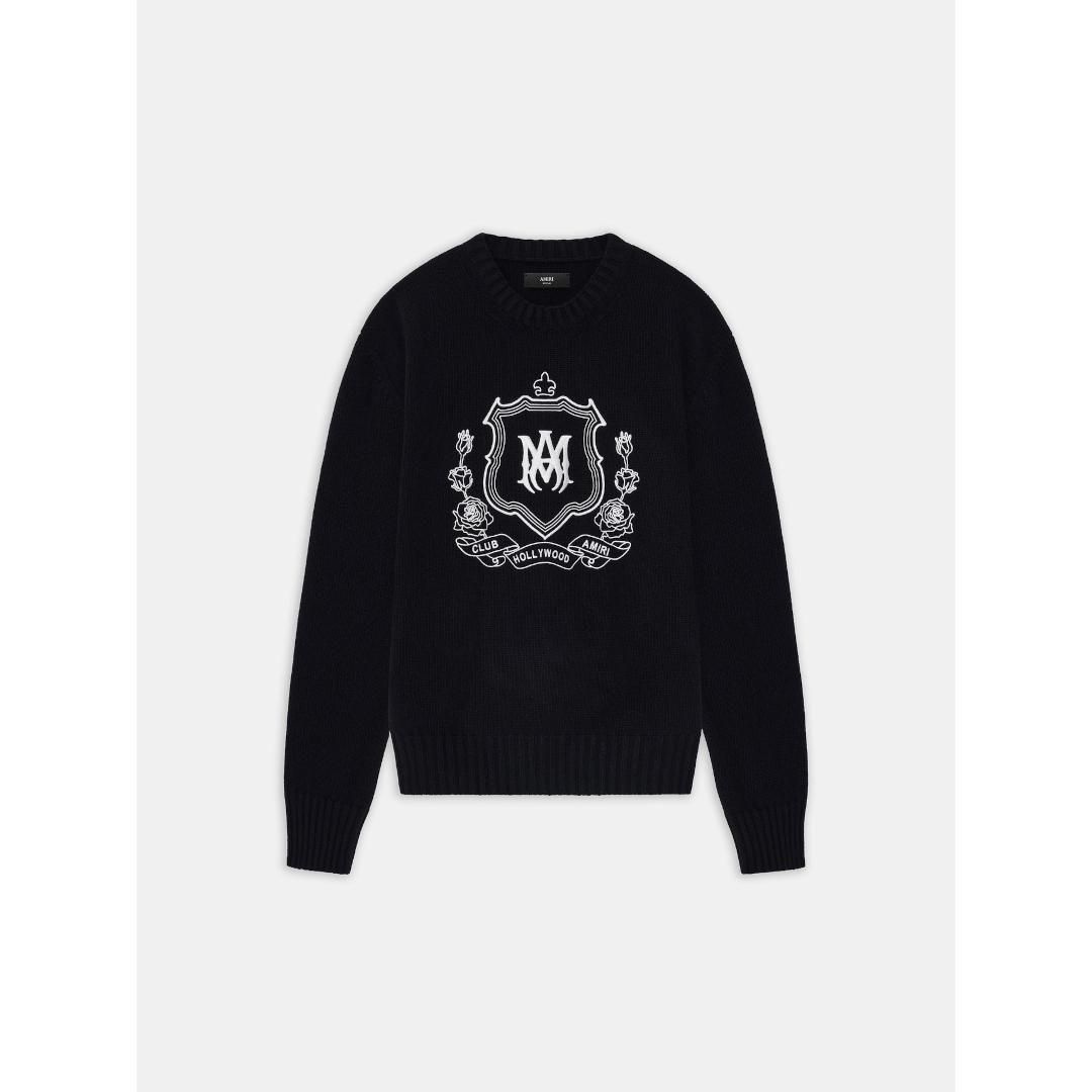 AMIRI | アミリ MA CREST CREW BLACK / 001 (AMKNCW1101)