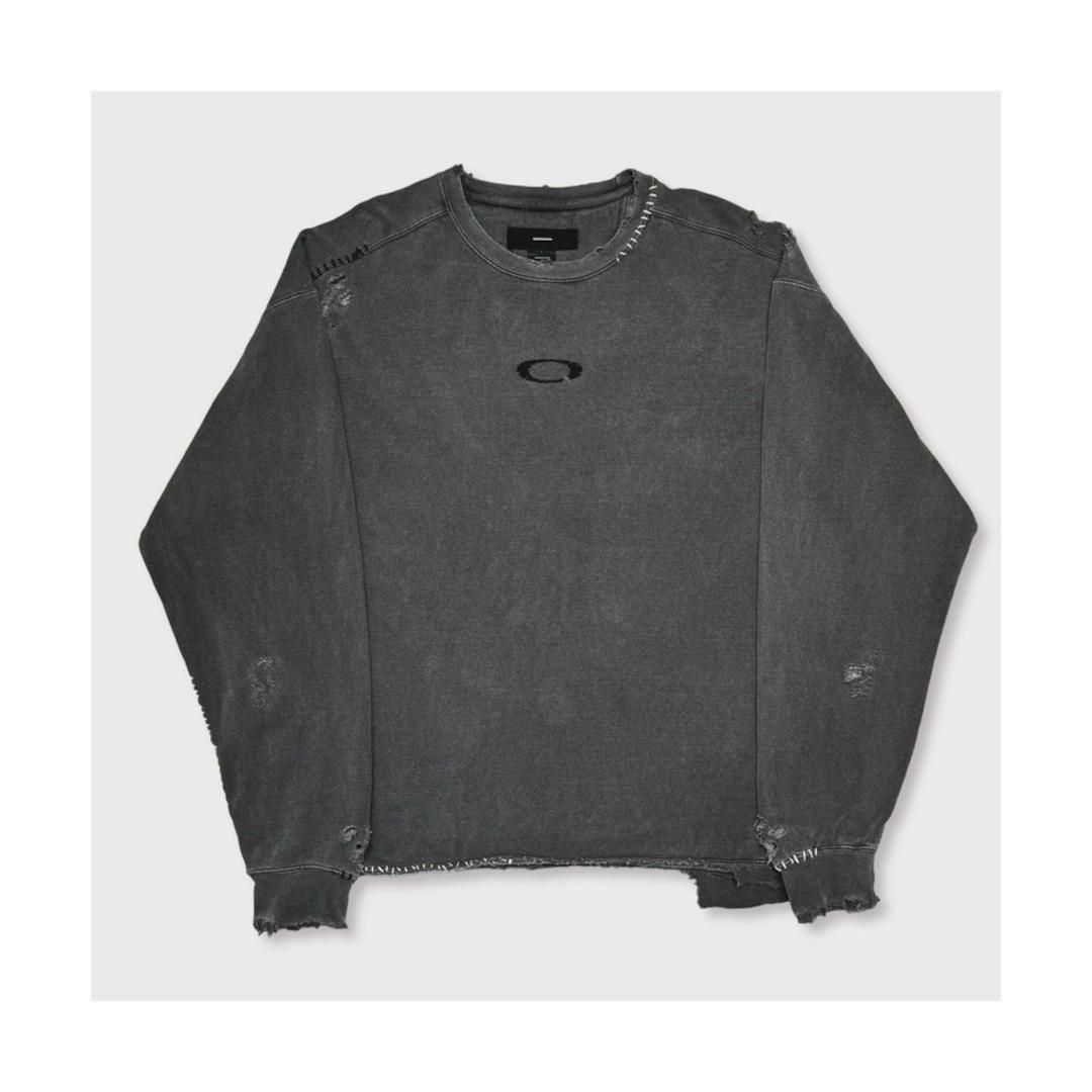 MINUS | ޥʥ Inactive Crew Sweat With Repaired/AGED BLACK  (M-P1-TP6)