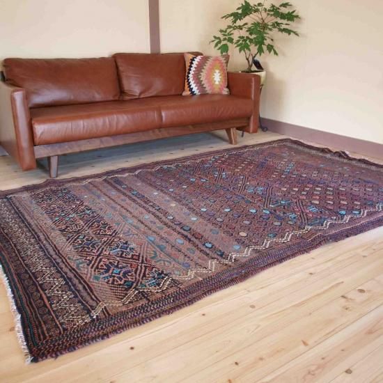 キリム　リアルオールドスマック＆ラグ オールドスマックキリム 195cm×124cm ラグマット ペルシャ｜マライカ