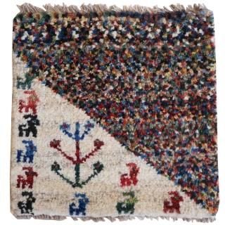 アートとは斬新なアイデアだ！<br>ギャッベ <br>38×39cm 【送料無料】