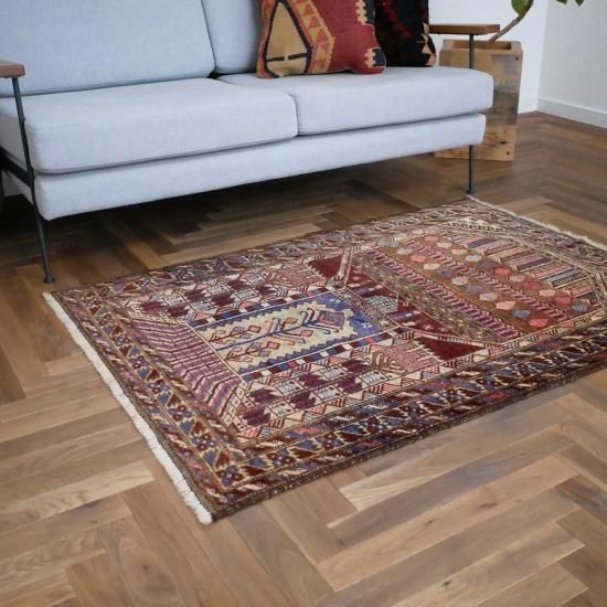 バルーチ　ラグ　ソフレ バルーチ族 絶品の ソフラ 124x122cm - Anatolian Concept