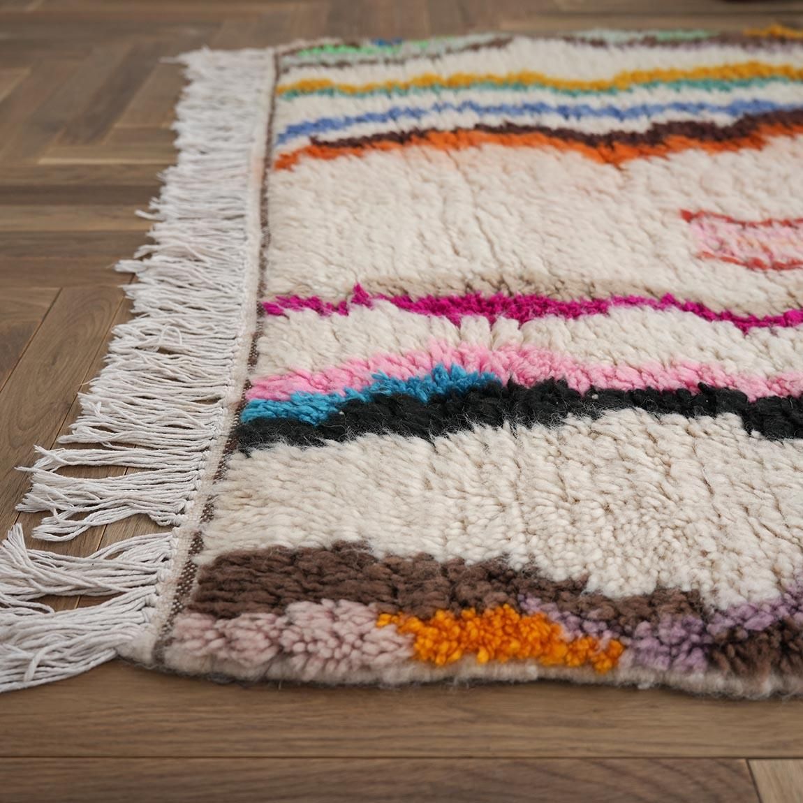 新作‼️ウールギャベ 手織り167×251cm リビングサイズ 上質　新品未使用 ラグ 手織りウールギャッベ 140×200cm GABBEH D series (オール