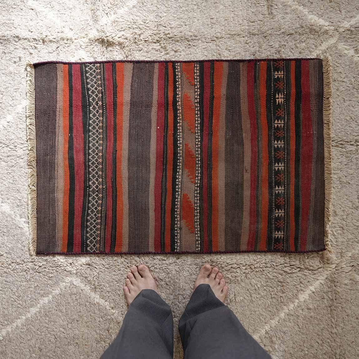 【クリアランスセール】キリム 193cm×116cm No. 2413035 クリアランスセール】キリム 193cm×116cm No. 2413035