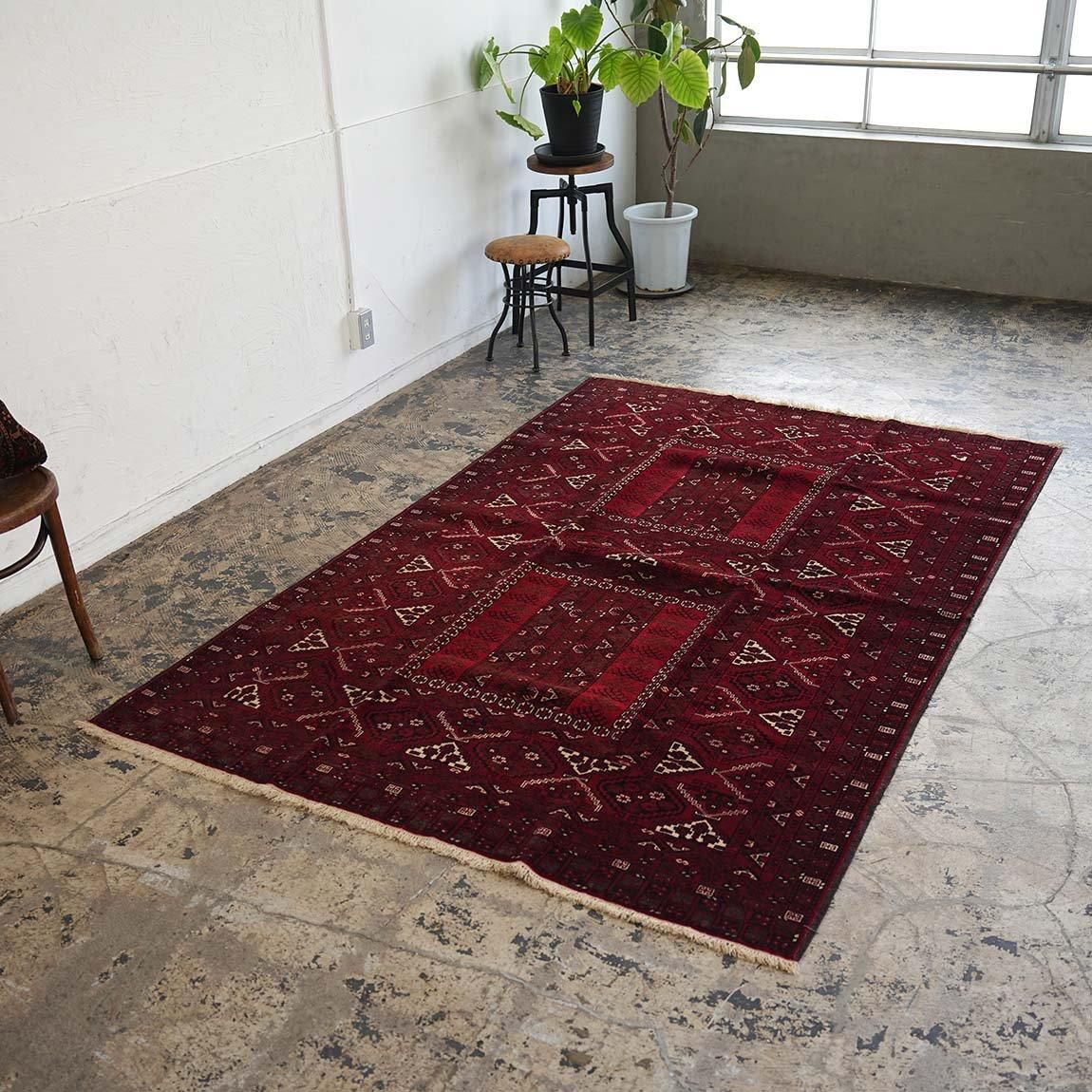 大人っぽいダークレッドトルクメン247×161cm【送料無料】 - inie 大人っぽいダークレッドトルクメン247×161cm【送料無料】 - inie