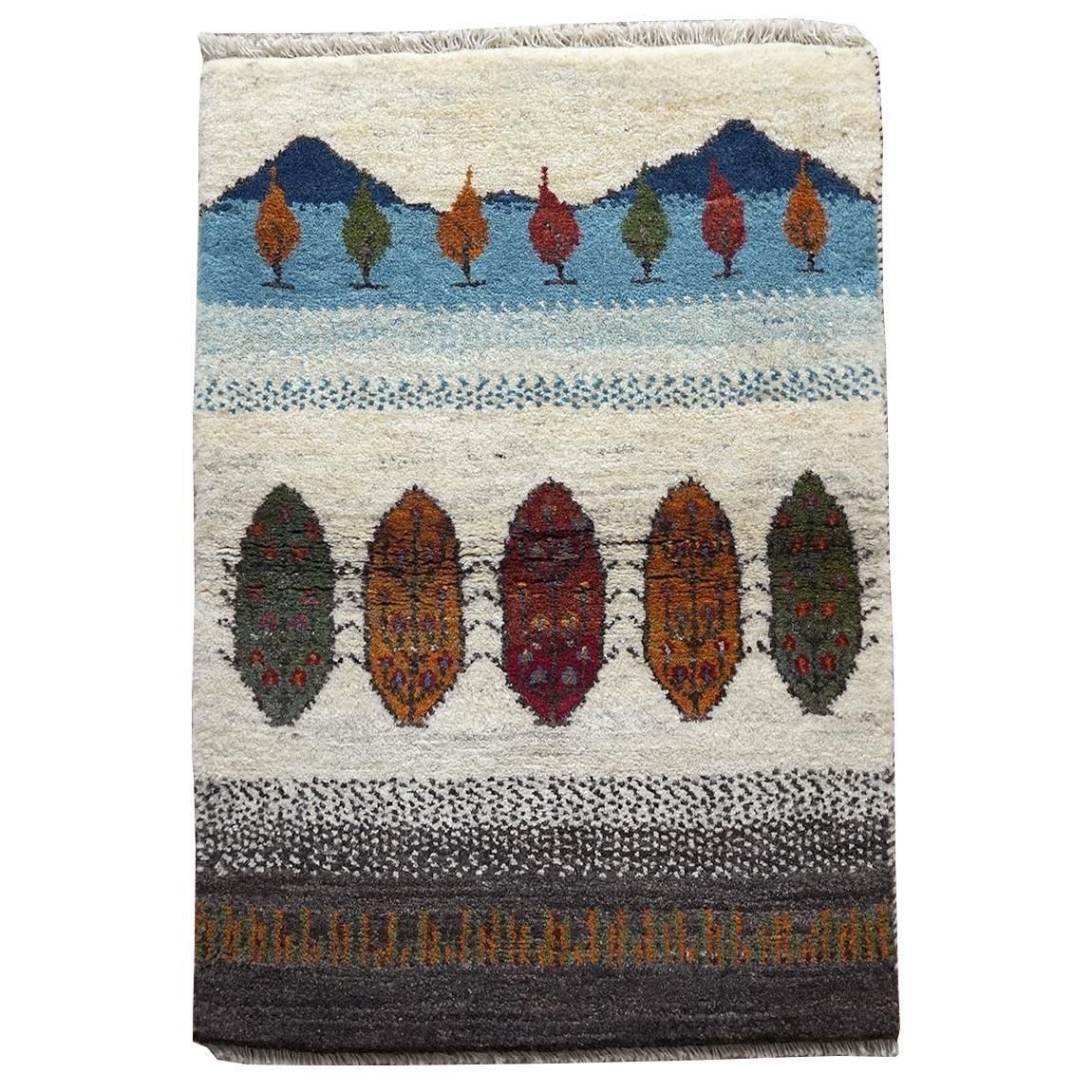 色付く樹々ギャッベ89×62cm【送料無料】 - inie japan