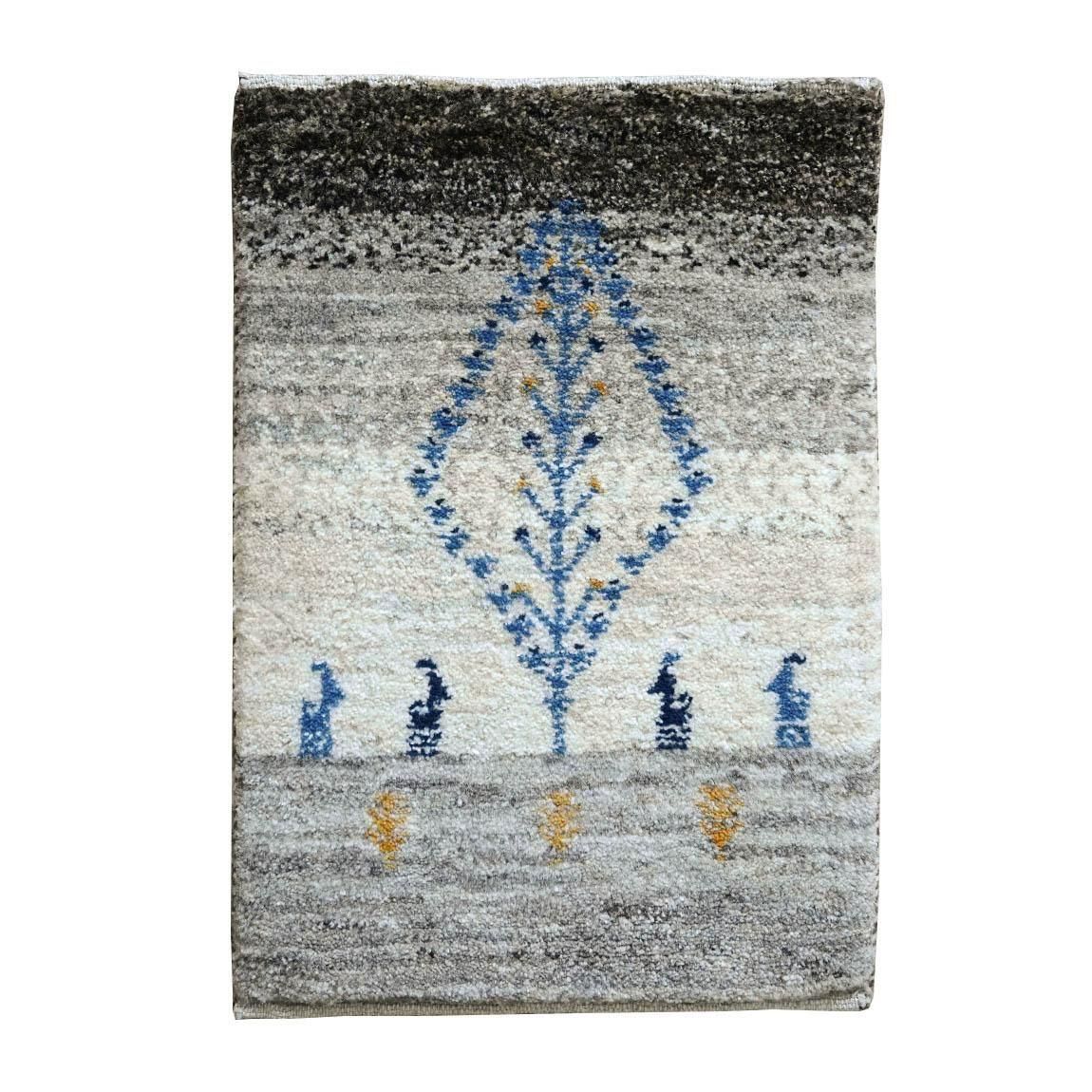 青樹と青鹿ギャッベ63×44cm【送料無料】 - inie japan | ギャッベや