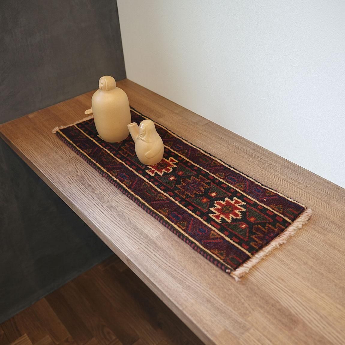 タイマニバルーチ　小さなラグ トライバルラグ / バルーチ Small