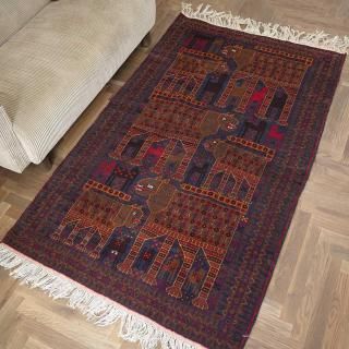 バルーチ　ソフレ　キリム　オレンジ バルーチ ソフレ キリム オレンジ バルーチ族 181x82cm