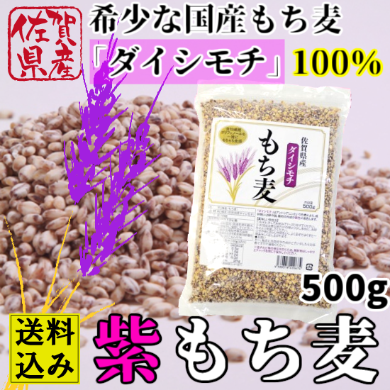 紫もち麦 500g×2 佐賀県産 ダイシモチ100%使用 - 長米お届け長崎