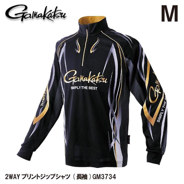 がまかつ】2WAYプリントジップシャツ(長袖) GM3734 M がまかつ】2WAYプリントジップシャツ(長袖) GM3734 M