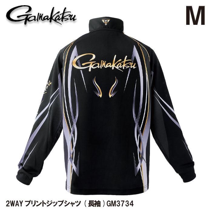 がまかつ】2WAYプリントジップシャツ(長袖) GM3734 M がまかつ】2WAYプリントジップシャツ(長袖) GM3734 M