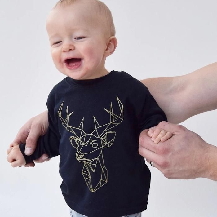 Fred Noah 長袖tシャツ トナカイ ブラックｘゴールド 公式通販 Fuyuhiro Online ヨーロッパの子供服 雑貨ブランド の輸入代理店