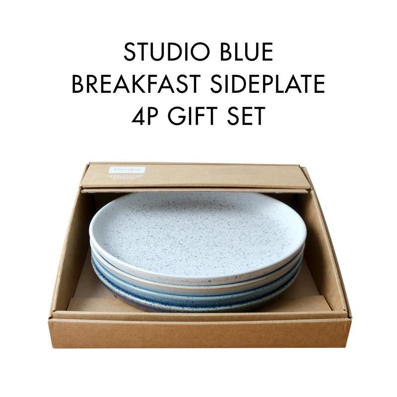 DENBY スタジオブルー ブレックファーストサイドプレート 4枚セット DENBY スタジオブルー ブレックファーストサイドプレート 4枚セット