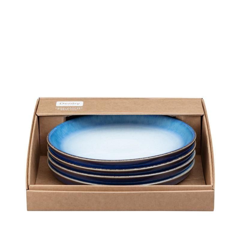 DENBY ブルーヘイズ ブレックファーストサイドプレート 4枚セット