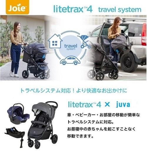 トラベルシステム：軽量ベビーカーaire＋ベビーシートJuva＋i-BASE