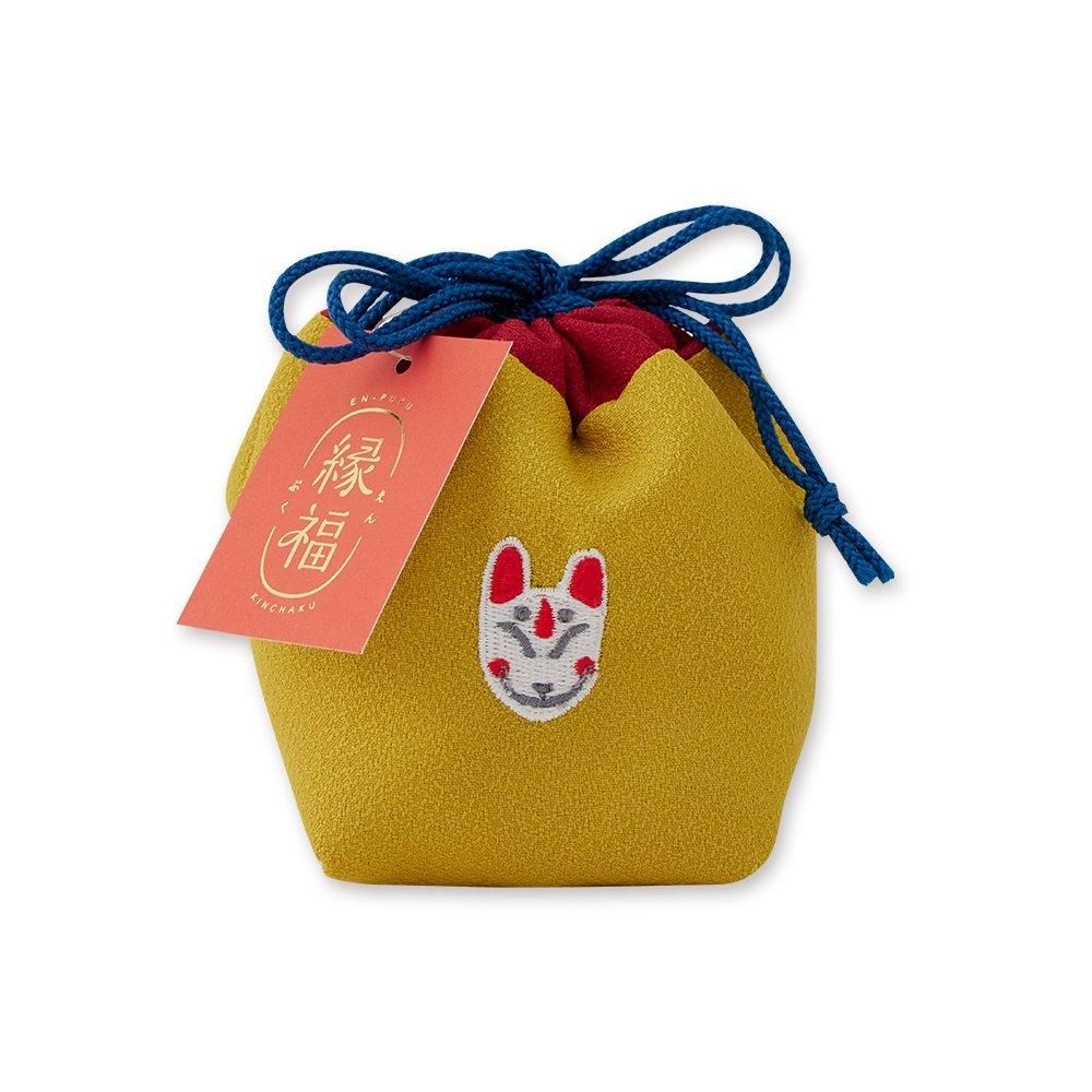ちっちゃなりんりんお守りサシェ /巾着サシェ【きつねさんと蝶々】 ちっちゃなりんりんお守りサシェ /巾着サシェ【きつねさんと蝶々】