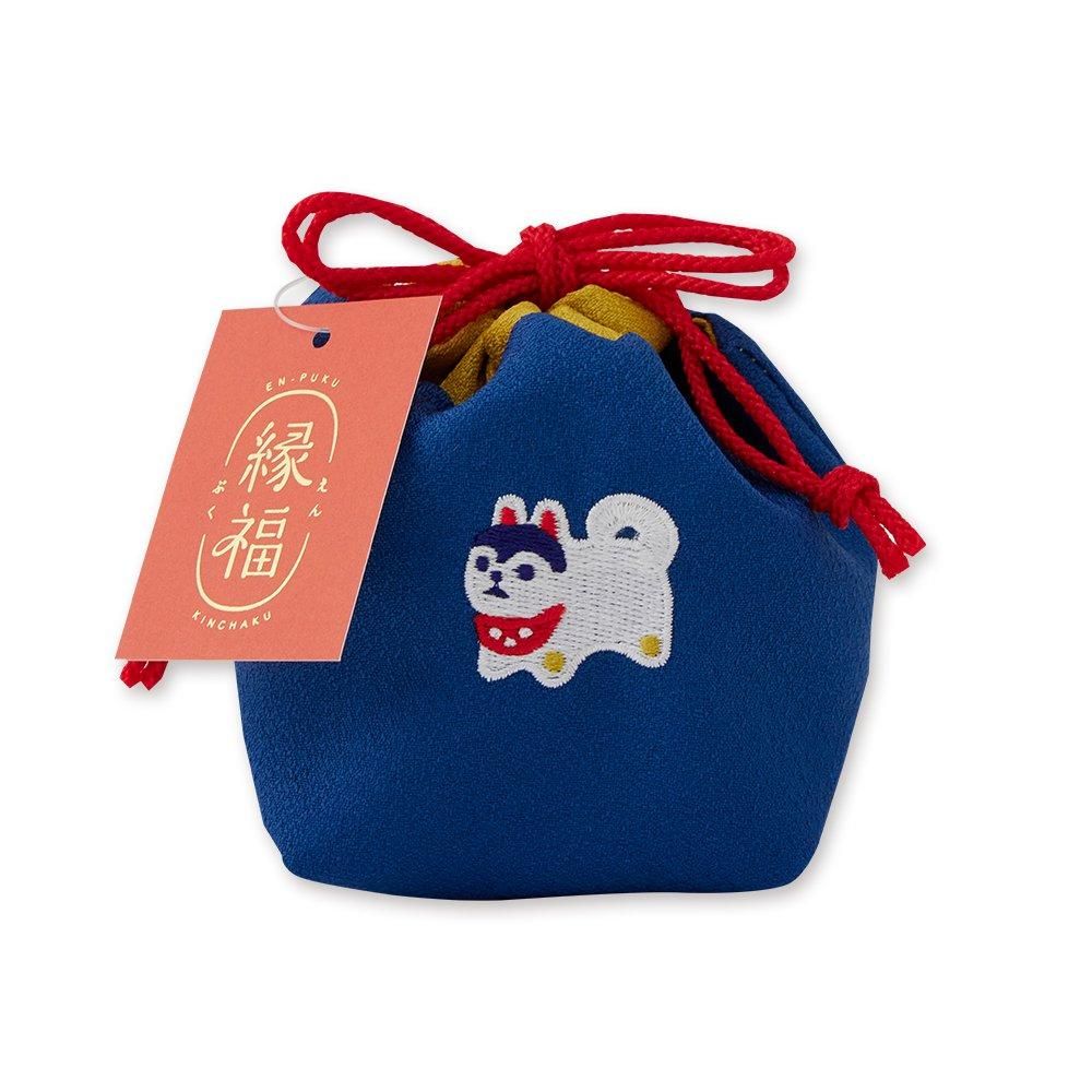 yoga♡パグ&柴犬ちゃん 巾着袋☆外ポケット