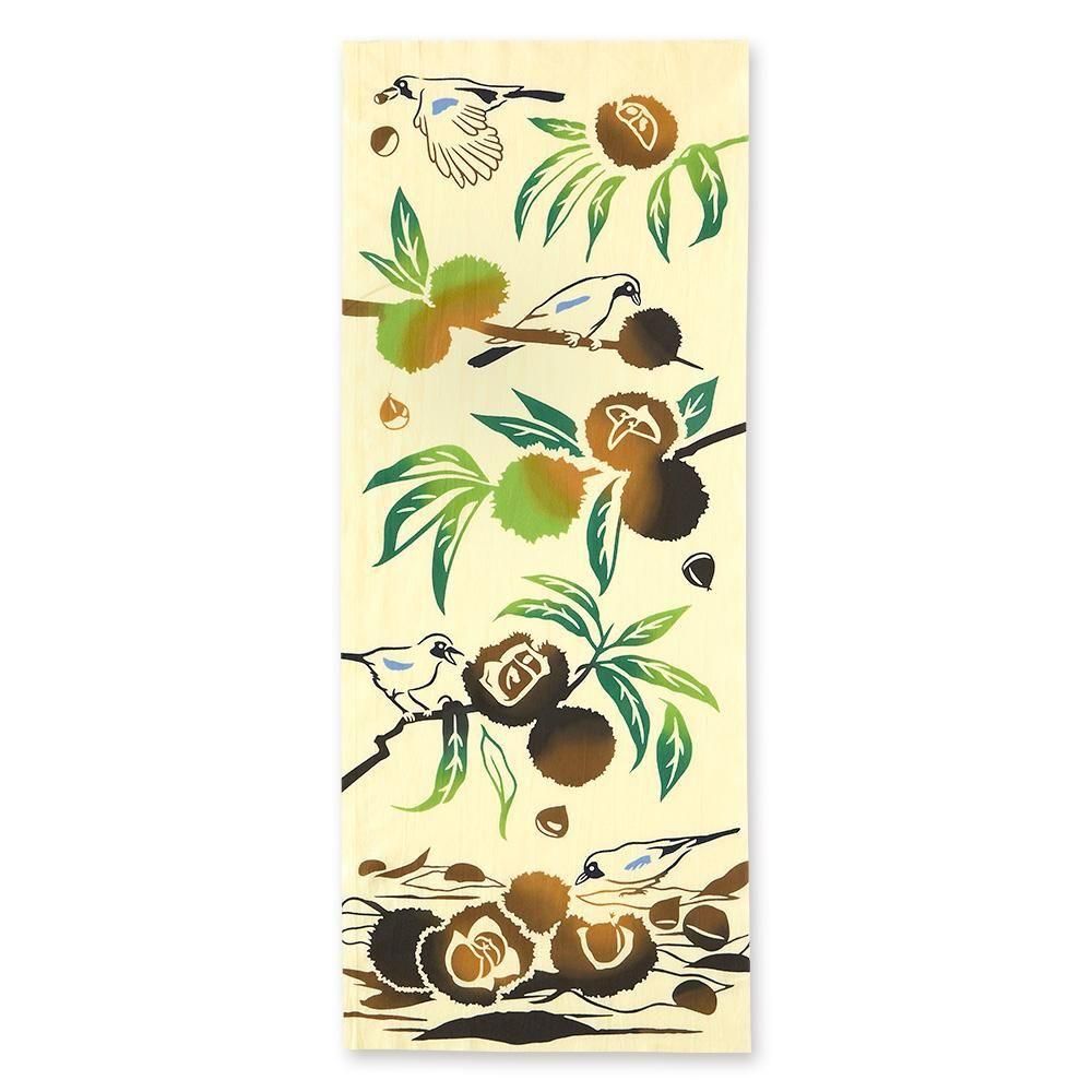 栗カケス｜手ぬぐい｜【kenema】秋の風物詩｜JIKAN STYLE（ジカン