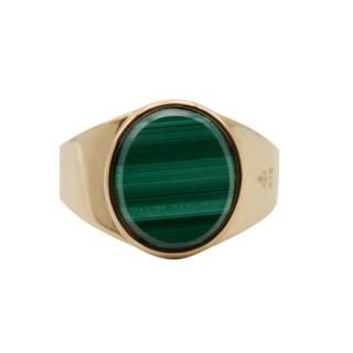 LEON掲載】K10YG/マラカイト/リング/SIGNET RING - GENTLEMAN