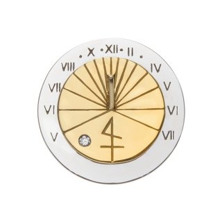 K18WGYG/ダイヤモンド/ラペルピン SUN DIAL. lapel pin