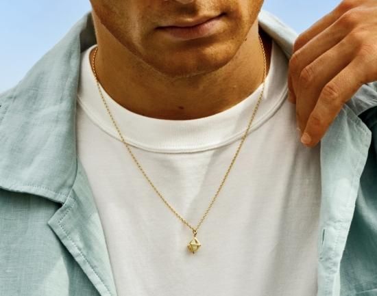 ＜ご依頼者＞K18YG 型トップダイヤ付 ペンダントネックレス K18YGダイヤモンド原石|ペンダントトップ - GENTLEMAN （ジェントル