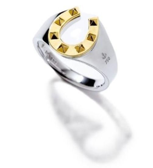 K18YG/SV925//FORTUNA SIGNET RING