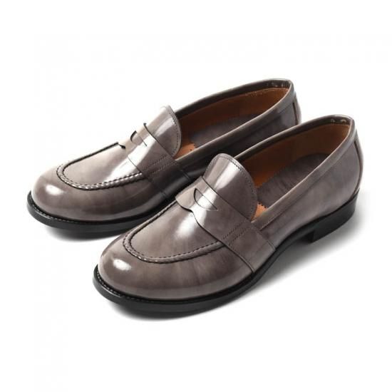 Chausser ショセ Pc5016 エナメルローファー グレー レディース 販売店 有 シューズサロンなとりや